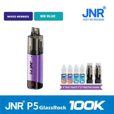 Mixed Berries+Mr Blue | JNR Vape P5 GlassRock 100K Puffs Kit - Refillable & Replaceable Pod Vape
